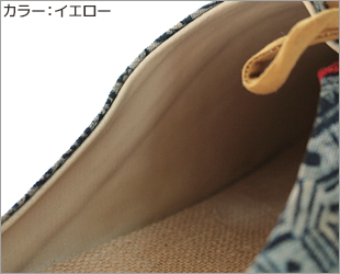 靴■男女兼用　モン族ひも付きサボサンダル　XL（ブルー/ブラウン/イエロー）