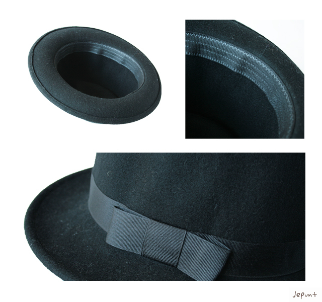 帽子■男女兼用　ウールフェルトハット（中折れ帽）/ブラック