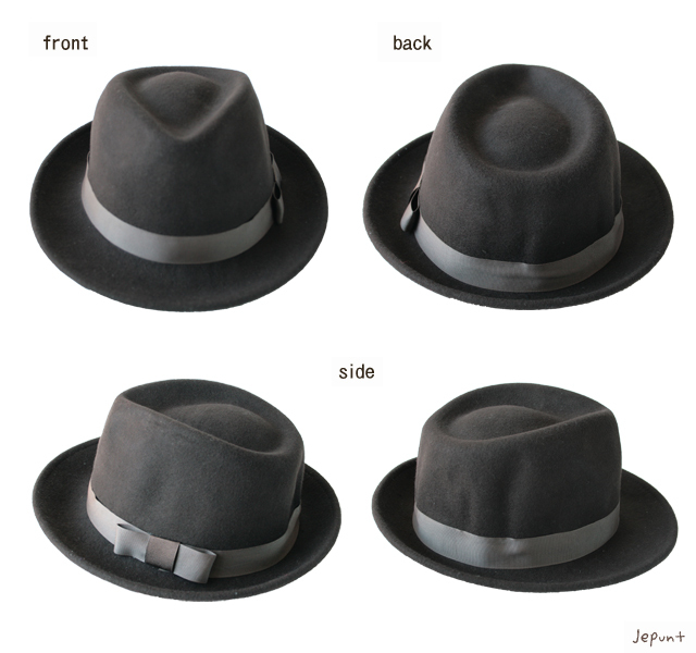 帽子■男女兼用　ウールフェルトハット（中折れ帽）/ブラウン